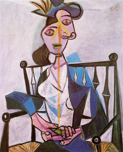 Pablo Picasso Classical Oil Paintings Seated Dora Maar - Click Image to Close